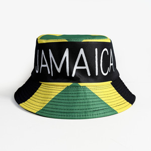 Wholesale Fashion National Country Fisherman Hat Jamaica Flag Summer Fun Bucket Hat for Promotion Gift Fisherman <strong>Cap</strong> - Product Image 1
