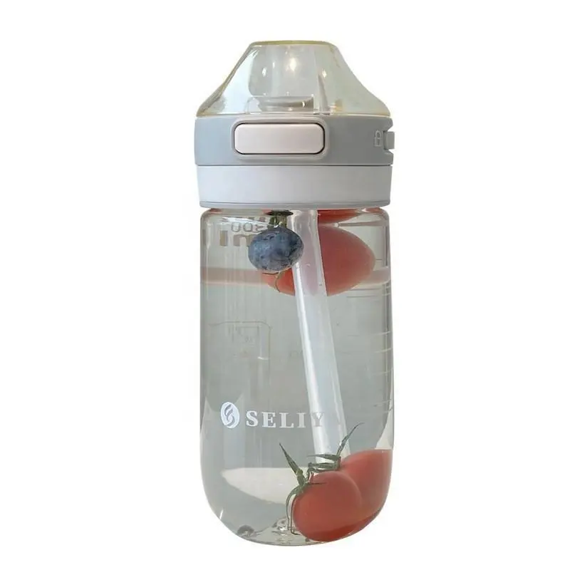 500 एमएल प्लास्टिक स्पोर्ट जिम मोटिवेशनल बोतल बीपीए फ्री फ्लिप टॉप कवर ड्रिंक वॉटर बोतल टाइम मार्कर स्ट्रॉ स्ट्रेनर के साथ