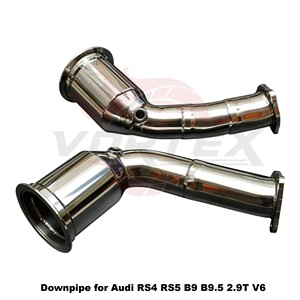 Sistema de bajada de escape de alto flujo Vortex SS304 de alto rendimiento para Audi RS4 RS5 B9 B9.5 2.9T V6 Twin Turbo, kits de ajuste de ajuste directo - Product Image 3