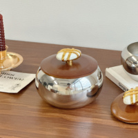 Vente en gros d'usine, pots à sucre en acier inoxydable de luxe, rangement pour le thé et les décorations du Ramadan, utilisation en cuisine