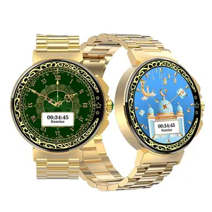 Custom alharameen al fajar digital muslim watch smartwatch azan qibla prayer time table display counter set muslim smart watch