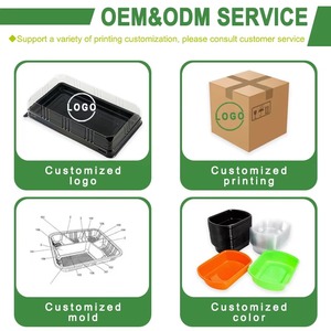 Phân Hủy Sinh Học Tái Chế Vật Liệu Dùng Một Lần Thực Phẩm Pet Bao Bì Hộp Cho Sushi Và Bánh Hamburger Vỉ Vỏ Sò Nấm Container - Product Image 4