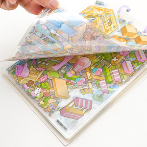 Livre d'autocollants en vinyle imprimés sur mesure pour enfants, feuilles décoratives pour planificateur, album de <span class=keywords><strong>scrapbooking</strong></span> coloré avec impression en héliogravure et vernis mat - Product Image 1