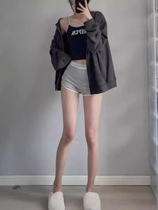 Short de plage décontracté grande taille pour femme Short de yoga de couleur unie avec short respirant vierge taille moyenne - Product Image 3