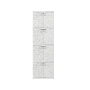 4-Layer <b>Plastic</b> <b>Storage</b> Cart with Cabinet and <b>Drawer</b> Organizer Rolling Trolley Unit for Home Bedroom Office Furniture - Product Image 1