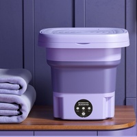 Lave-linge miniature automatique pliable et portable pour sous-vêtements, idéal pour les voyages