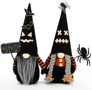 Gnomos de Halloween Gnomos de peluche Decoraciones Hechas a mano Escandinavo Sueco Tomte Ornamento Gnomo Decoraciones para el hogar