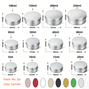 Pot en aluminium imprimé sur mesure 50 ml, contenant métallique pour crème cosmétique, lotion, baume, vente en gros, boîte ronde avec impression couleur - Product Image 2