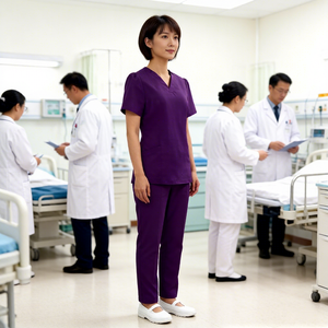 Divisa Ospedaliera XL di Alta Qualità con Logo Personalizzato Stampato, Economica, in Tessuto Intrecciato 100%, Vendita <span class=keywords><strong>Online</strong></span> - Product Image 4