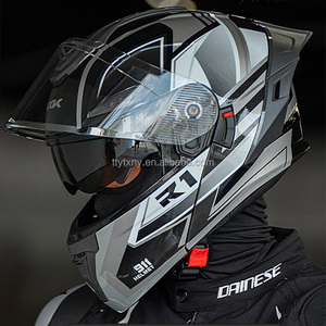 プロ仕様新ABSモーターサイクルレーシングヘルメット女性軽量デュアルバイザーオールシーズンフリップアップDOT承認 - Product Image 6