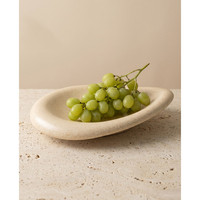 Nouvelle assiette à bijoux en céramique artisanale inspirée de l'Art déco, en forme de galet, pour table basse de salon, objet de décoration intérieure, au design élégant