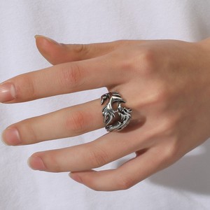 Anillo Retro de Dragón de Acero de Titanio Fundido, Joyería Unisex para el Dedo Índice SA126 - Product Image 3
