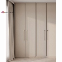 Ensemble de meubles de chambre à coucher chinois avec armoire à tiroirs assemblée, style porte étroite Shaker, finition laquée