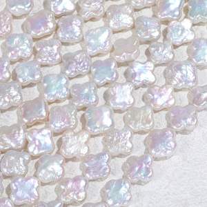 ผู้ผลิตจัดจำหน่ายโดยตรง สร้อยคอไข่มุกน้ำจืดธรรมชาติทรงบาร็อค รูปทรงโคลเวอร์ อุปกรณ์ DIY สำหรับทำเครื่องประดับ ไข่มุกเม็ดเดี่ยว - Product Image 1