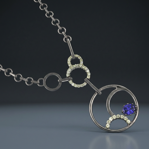 Nouveau Pendentif en Argent 925 avec Zircon Cubique Brillant, Pendentif en Argent Pur, Coupe Ronde Brillante, Bijou Cadeau pour Elle, Vente en Gros - Product Image 1