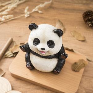 Cute Panda Sculpted Figurine Epoxy <b>Resin</b> Creative Animal Office Tabletop Healing Folk Art Crafts Business <b>Gift</b> - Product Image 4