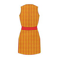 Élégant Lady Party Robes En Tricot Femmes Tricoté Évider Longue Robe Col Rond Câlin Les Hanches Jupe Sans Manches Minceur D'été
