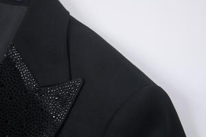 10% di Sconto Abito <span class=keywords><strong>da</strong></span> <span class=keywords><strong>Uomo</strong></span> con Colletto in Strass, Completo <span class=keywords><strong>da</strong></span> Presentatore e Abbigliamento Formale, Set Tre Pezzi - Product Image 4