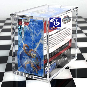Boîte <span class=keywords><strong>de</strong></span> présentation en acrylique transparent SYP <span class=keywords><strong>de</strong></span> 6 mm d'épaisseur pour Pokémon TCG Sun & Moon Crimson Invasion English Booster Box avec couvercle magnétique robuste - Product Image 2