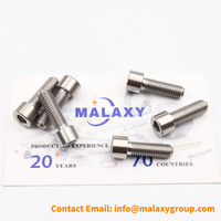 Baut Titanium MALAXY Gr5 untuk Sepeda Motor M8 Hex Flanged M5 M14 Baut Titanium M6 Sekrup Titanium M6 M3 Gr5 untuk Sepeda Motor