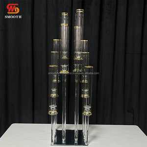 SMOOTH 100cm <b>Tall</b> <b>Table</b> Centerpiece Crystal Candle Holder With 10 Arms For Events Decoration - Product Image 1