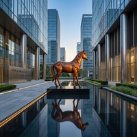 Sculpture de cheval en bronze grandeur nature sur mesure, décoration de jardin extérieur, statue équestre galopante moulée à la main pour la décoration de la propriété