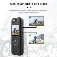Caméra corporelle miniature QZT 256G avec prise en charge de l'audio bidirectionnel, 4K, 1400 mAh, caméra d'action avec clip dorsal