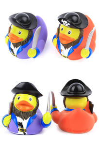 Pato pirata con logotipo personalizado al por mayor, plástico respetuoso con el medio ambiente, agua <span class=keywords><strong>de</strong></span> baño para bebés, juego flotante con sonido <span class=keywords><strong>de</strong></span> <span class=keywords><strong>goma</strong></span>, patito chirriante - Product Image 6