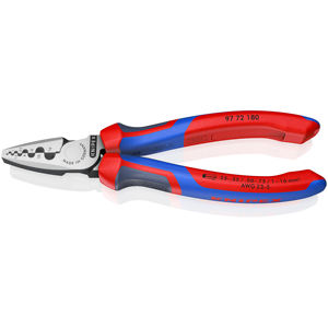 KNIPEX 97 72 180 เครื่องมือจีบสำหรับปลอกปลายสาย (เฟอร์รูล) พร้อมด้ามจับแบบสบายมือ 180 มม. - Product Image 1