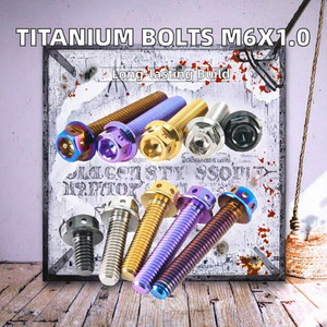 Sdpsi DCT (2) M6x1.0ไทเทเนียมฝาปิดสลักเกลียวสแตนเลส2มม. 10/15/20/25/30/35/40มม. HEX ALLEN นิ้วกลวง - Product Image 2