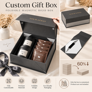 Scatola Rigida Magnetica Pieghevole Personalizzata per Confezioni Regalo <span class=keywords><strong>di</strong></span> Tè, Caffè e Prodotti <span class=keywords><strong>Alimentari</strong></span> - Product Image 3