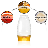 400G 500G Stoples Madu Hewan Peliharaan Terbalik Saus Tomat Madu Botol Peras dengan Katup Silikon Flip Top