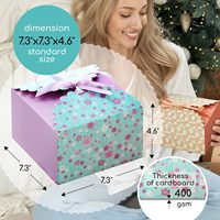 Vente chaude de grands coffrets cadeaux floraux avec couvercles et rubans Boîtes à friandises pour cadeaux, produits de boulangerie, biscuits carrés, chocolat