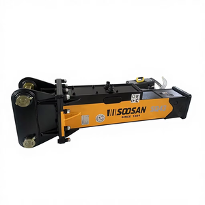 SQ43 Nouveau marteau hydraulique SOOSAN, type boîte, avec burins de 75 mm pour excavatrices, chargeuses-pelleteuses, chargeuses compactes - Product Image 1