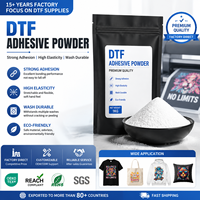 Poudre adhésive DTF thermofusible blanche en TPU à haute élasticité pour impression par transfert thermique, matière première principale, poudre d'impression 80-200 µm pour fibres