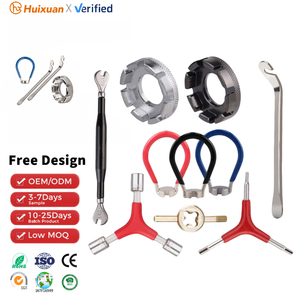 Mini <span class=keywords><strong>clé</strong></span> à rayons de vélo, outil de réparation, <span class=keywords><strong>clé</strong></span> à douille <span class=keywords><strong>double</strong></span> tête avec poignée, <span class=keywords><strong>clé</strong></span> à moyeu durable pour VTT et BMX - Product Image 1