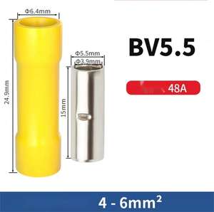 Изолированные кольцевые клеммы серии BV, полностью изолированные виниловые соединительные разъемы питания, обжимные Кабельные соединительные муфты для высокого - Product Image 2