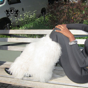 Purple Designer Style Real Mongolian Lamb <strong>Fur</strong> <strong>Leg</strong> <strong>Warmers</strong> - Product Image 5