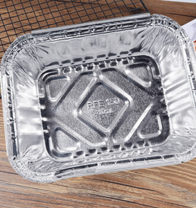 One-time Grid Structure Aluminum <b>Foil</b> Baking Tray Disposable Aluminum <b>Foil</b> <b>Container</b> For BBQ Roasting Catering Service - Product Image 5