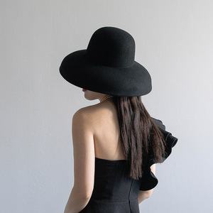 หมวกขนสัตว์ทรงกลมสไตล์วินเทจสำหรับฤดูใบไม้ร่วงและฤดูหนาว - Product Image 2