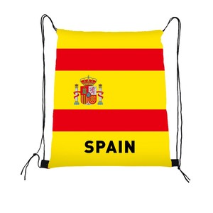 Sac à dos à cordon personnalisé avec drapeau du Brésil, en polyester Oxford, impression numérique écologique, pour sport et gym, promotionnel - Product Image 3