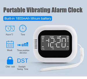 ساعة منبه رقمية محمولة حديثة قابلة لإعادة الشحن مع خاصية الاهتزاز وخاصية الغفوة القابلة للتعديل من 5 إلى 60 دقيقة للتقاعد - Product Image 2