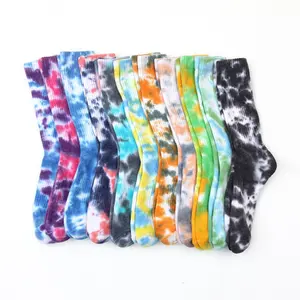 HEPOLILO Hot Sales Sock Tie-dye Customized Men Women Slouch Socks Tye Dye Skate Custom Sport Crew Socks Unisex