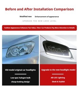 Phares HETOP pour Toyota RAV4 2005-2008 – Amélioration <span class=keywords><strong>LED</strong></span>, feux de jour DRL, lentille de signalisation, installation Plug and Play, phares avant modifiés - Product Image 2
