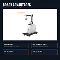 Robot collaboratif en alliage avec PLC et moteur, capacité de charge de 30 kg, pour palettisation de cartons et manutention de matériaux en usine, 4-9 boîtes/min