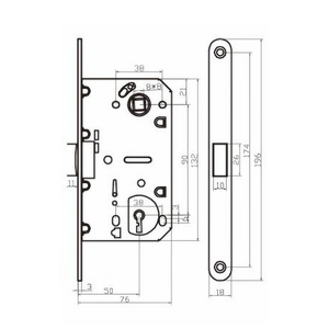 Wenzhong OEM nhà máy chuyên nghiệp dễ dàng cài đặt chốt cửa bão khóa cửa tủ ổ khóa - Product Image 2