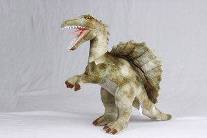Open Mouth Stuffed Great Dragon Walking Soft <strong>Plush</strong> PP Cotton Filled Grey Fat <strong>Cheap</strong> FluffyFun Custom Green Dinosaur <strong>Toy</strong> - Product Image 4