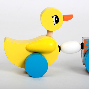 Usine vente directe de <span class=keywords><strong>canard</strong></span> de bande dessinée animaux voiture de ligne de traction en Gros pas <span class=keywords><strong>cher</strong></span> bébé en bois jouets éducat - Product Image 5