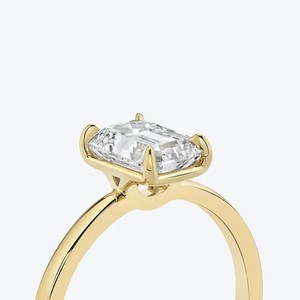 SGARIT Joyería de Moda al por Mayor, Anillo de Diamante Cultivado en Laboratorio con Corte Esmeralda de 2 Quilates, Oro de 14K, Cuatro Puntas, para Mujer - Product Image 2