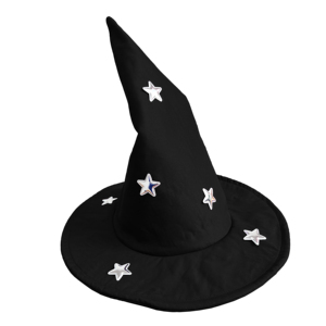 <span class=keywords><strong>Chapeau</strong></span> de <span class=keywords><strong>sorcier</strong></span> d'Halloween pour adultes et enfants, <span class=keywords><strong>chapeau</strong></span> de sorcière en daim avec étoiles argentées, <span class=keywords><strong>chapeau</strong></span> de cosplay de <span class=keywords><strong>sorcier</strong></span> à large bord mignon, 5 couleurs - Product Image 2